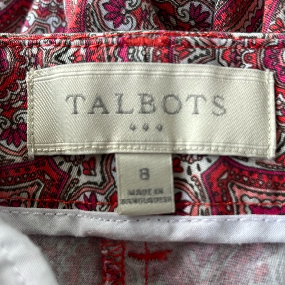 •Talbots• Cropped Medallion Pattern Pants - Size 8 - Picture 2 of 8